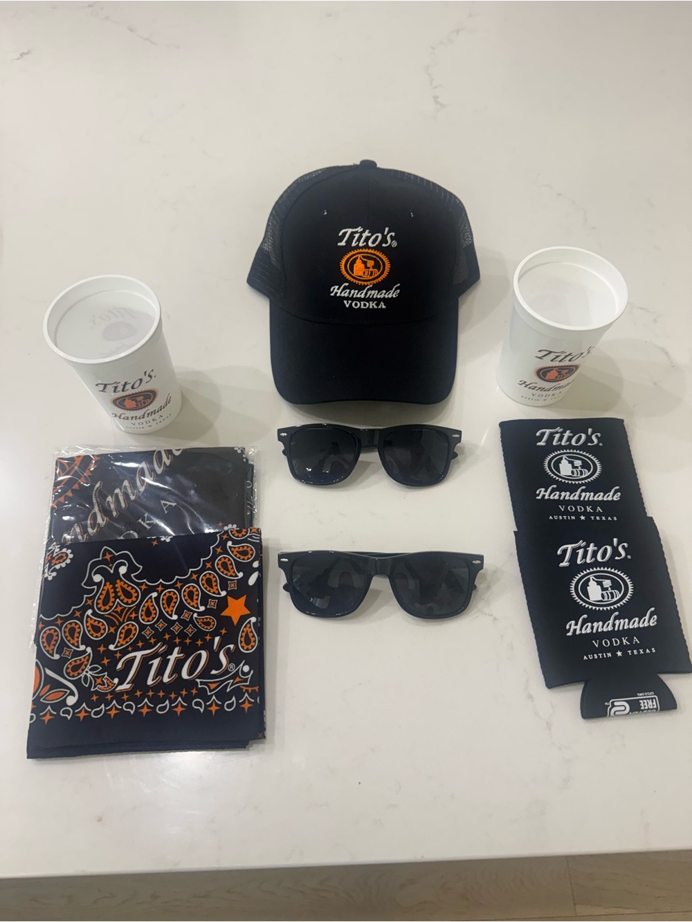 Tito's Handmade Vodka Black Logo Trucker Hat + Accessories